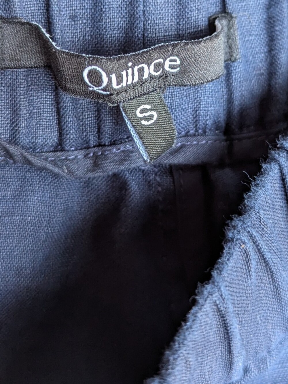 Quince 100% European Linen Pants Deep Navy Blue Size Small - Picture 5 of 8